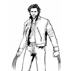 ぬりえページ: ウルヴァリン (スーパーヒーローとスーパーヴィラン) #74839 - 無料の印刷可能なぬりえページ