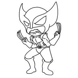 ぬりえページ: ウルヴァリン (スーパーヒーローとスーパーヴィラン) #74847 - 無料の印刷可能なぬりえページ
