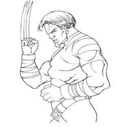ぬりえページ: ウルヴァリン (スーパーヒーローとスーパーヴィラン) #74908 - 無料の印刷可能なぬりえページ