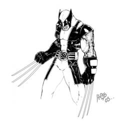 ぬりえページ: ウルヴァリン (スーパーヒーローとスーパーヴィラン) #74946 - 無料の印刷可能なぬりえページ