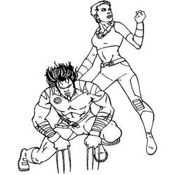 ぬりえページ: ウルヴァリン (スーパーヒーローとスーパーヴィラン) #75008 - 無料の印刷可能なぬりえページ