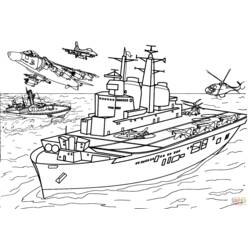 ぬりえページ: 航空母艦 (交通) #137864 - 無料の印刷可能なぬりえページ