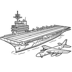 ぬりえページ: 航空母艦 (交通) #206158 - 無料の印刷可能なぬりえページ