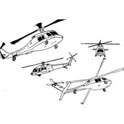 ぬりえページ: ヘリコプター (交通) #136148 - 無料の印刷可能なぬりえページ