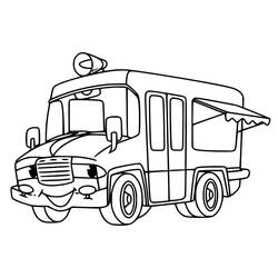 ぬりえページ: アイスクリーム車 (交通) #213362 - 無料の印刷可能なぬりえページ