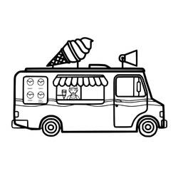 ぬりえページ: アイスクリーム車 (交通) #213368 - 無料の印刷可能なぬりえページ
