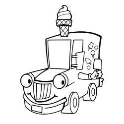 ぬりえページ: アイスクリーム車 (交通) #213377 - 無料の印刷可能なぬりえページ