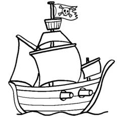 ぬりえ: 海賊船 - 無料の印刷可能なぬりえページ