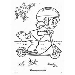 ぬりえ: キックスケーター - 無料の印刷可能なぬりえページ