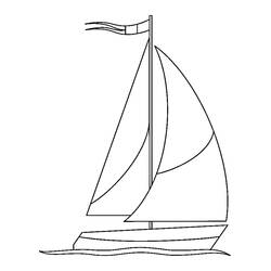ぬりえ: ヨット - 無料の印刷可能なぬりえページ