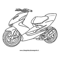 ぬりえ: スクーター - 無料の印刷可能なぬりえページ