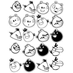 ぬりえページ: アングリーバード (ビデオゲーム) #25109 - 無料の印刷可能なぬりえページ