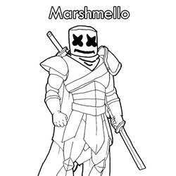 ぬりえページ: Marshmello Fortnite (ビデオゲーム) #208279 - 無料の印刷可能なぬりえページ