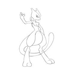 ぬりえページ: ミュウツー (ビデオゲーム) #179446 - 無料の印刷可能なぬりえページ