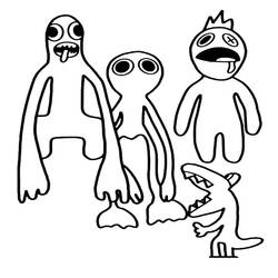 ぬりえページ: Rainbow Friends (ビデオゲーム) #201298 - 無料の印刷可能なぬりえページ