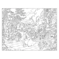 大人のディズニーぬりえ #200099 印刷して色を塗る