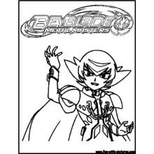 ベイブレード メタルマスターズ 手を上げるキャラクター のぬりえ