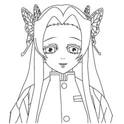 鬼滅の刃 (アニメとマンガ)の塗り絵 #175945 線画イラスト