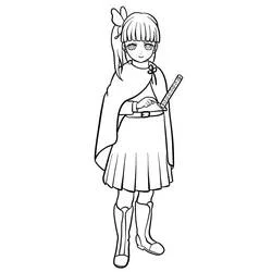 鬼滅の刃 (アニメとマンガ)の塗り絵 #175984 線画イラスト