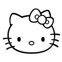 ハローキティ 顔のクローズアップ のぬりえ