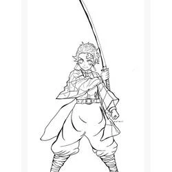 炭治郎ぬりえ #213481 印刷して色を塗る