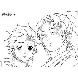 炭治郎ぬりえ #213484 印刷して色を塗る
