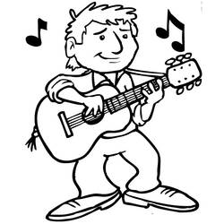 ギタリスト - 無料の印刷用ぬりえ