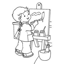 画家 - 無料の印刷用ぬりえ