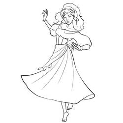 Esmeralda - 無料の印刷用ぬりえ
