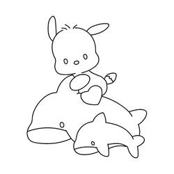 ポチャッコぬりえ #220056 印刷して色を塗る