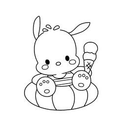 ポチャッコぬりえ #220065 印刷して色を塗る