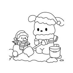 ポチャッコぬりえ #220067 印刷して色を塗る