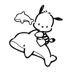 ポチャッコぬりえ #220075 印刷して色を塗る