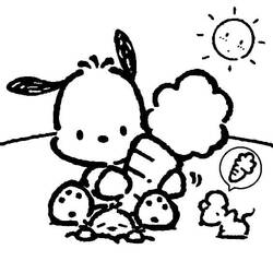 ポチャッコぬりえ #220081 印刷して色を塗る