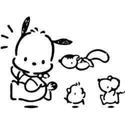 ポチャッコぬりえ #220086 印刷して色を塗る