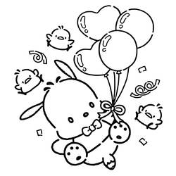 ポチャッコぬりえ #220094 印刷して色を塗る