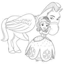 Princess Sofia - 無料の印刷用ぬりえ