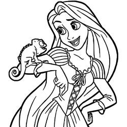 Rapunzel - 無料の印刷用ぬりえ
