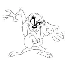 Taz - 無料の印刷用ぬりえ