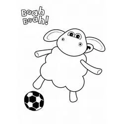 サッカーをするティミー のぬりえ