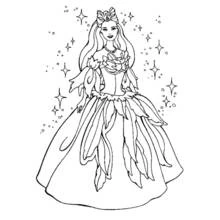お姫様 - 無料の印刷用ぬりえ