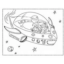 UFO - 無料の印刷用ぬりえ