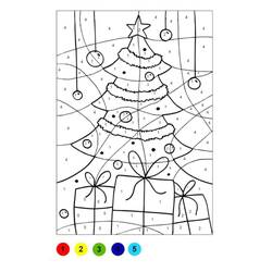 クリスマスマジック塗り絵ぬりえ #200729 印刷して色を塗る