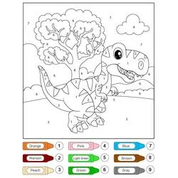 マジック恐竜 - 無料の印刷用ぬりえ