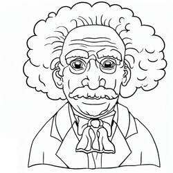 Einstein - 無料の印刷用ぬりえ