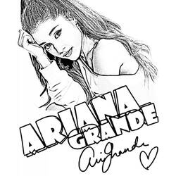 Ariana Grande - 無料の印刷用ぬりえ