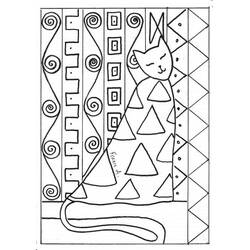 Gustav Klimt - 無料の印刷用ぬりえ