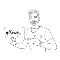 Kendji Girac - 無料の印刷用ぬりえ