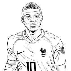Kylian Mbappe - 無料の印刷用ぬりえ