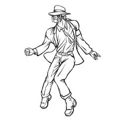 Michael Jackson - 無料の印刷用ぬりえ